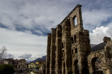 Fototapeta na wymiar Architecture Italy - Aosta Ruins