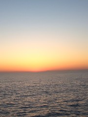 Sunset, zachód słońca, sea, mountains