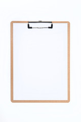 Clipboard on white background.