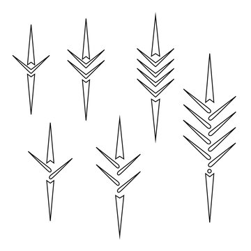 rowing boat icon set isolated. olympic classes