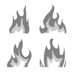 Isolated object of flaming and danger sign. Collection of flaming and dangerous stock symbol for web.
