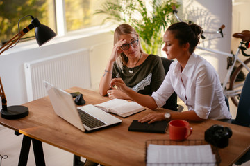 Obraz premium Colleagues working on project