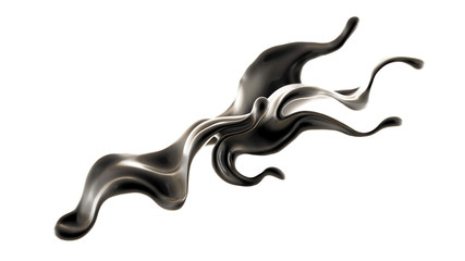 Splash fluid. 3d illustration, 3d rendering.