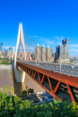 Fototapeta na wymiar Chongqing Dongshuimen bridge building scenery