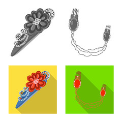 Vector design of beauty and fashion logo. Collection of beauty and female stock symbol for web.