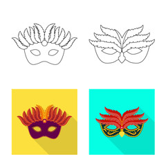 Isolated object of luxury and celebration icon. Set of luxury and hide stock vector illustration.