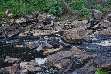 River at the Blackwater Falls located in West Virginia.