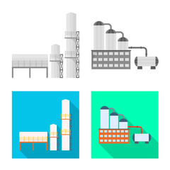 Obraz premium Vector design of production and structure icon. Set of production and technology stock vector illustration.