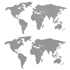 Fototapeta premium Pixel Map of the World