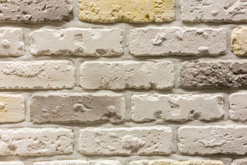 Gray wall background of concrete block texture. plaster decorative brick