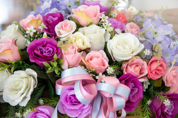  Bouquet of colorful roses, for decoration
