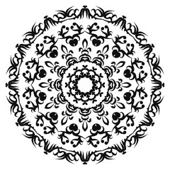 Circular pattern in form of mandala for Henna, 