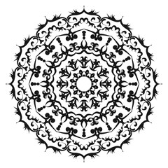 Circular pattern in form of mandala for Henna, 