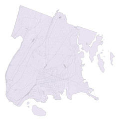 Satellite map of New York City, The Bronx, Usa. Map roads, ring roads and highways, rivers, railway lines. Transportation map