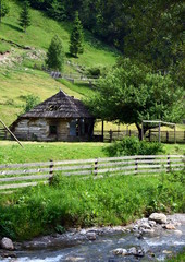 an old house in a mountainous area