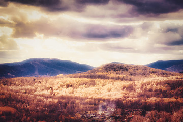 autumn landscape in the mountains