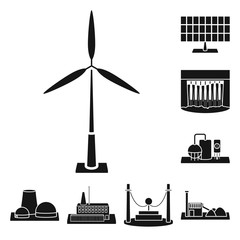 Vector illustration of technology and bio symbol. Collection of technology and alternative stock vector illustration.