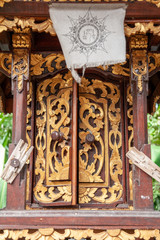 details of the Hindu  'Pura Segara' temple at Lembongan, Bali, IDN