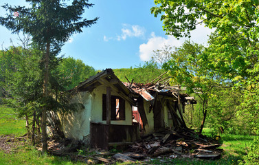 a ruined old house