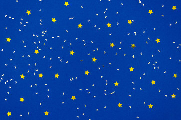 Yellow stars on dark blue background