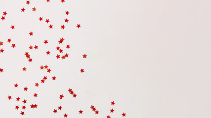 Red stars with copy space