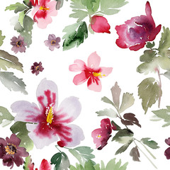 Seamless watercolor pattern for fabric - 295862962