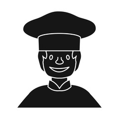 Vector design of baker and girl symbol. Collection of baker and rack vector icon for stock.