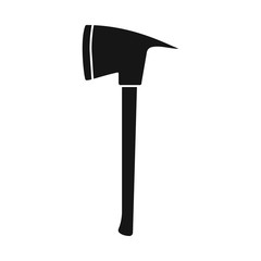 Vector illustration of ax and fireman icon. Set of ax and arms stock symbol for web.