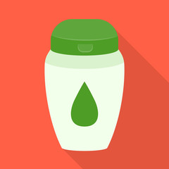 Vector illustration of bottle and aloe symbol. Web element of bottle and gel vector icon for stock.