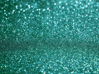 Top view turquoise glitter background