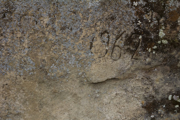 Date On A Stone Wall. 1962