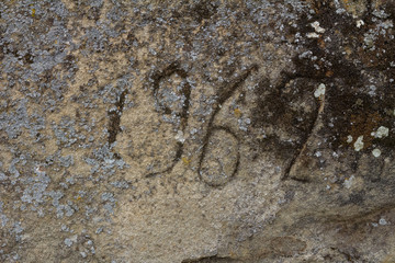 Date On A Stone Wall. 1962