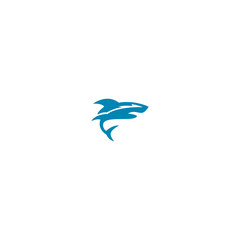 Fototapeta premium shark electronic sport game vector logo design template