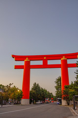 京都　平安神宮の大鳥居