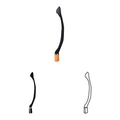 Vector illustration of burnt and matchstick logo. Graphic of burnt and used vector icon for stock.