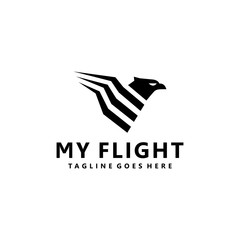 Modern flying Eagle Logo Vector icon template