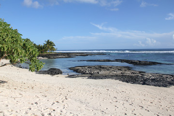 A beautiful sunny day at Matareva Beach, Salamumu, Samoa