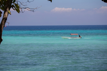 fishing boat in paradise island
