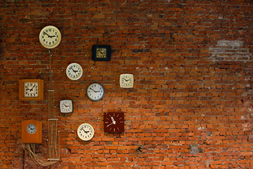 Vintage wall clocks.