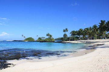 A beautiful sunny day at Matareva Beach, Salamumu, Samoa