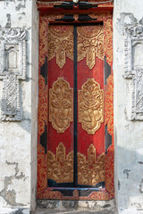 Door at the Hindu 'Pura Segara' temple at Lembongan, Bali, IDN