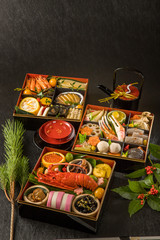 一般的なおせち料理 General Japanese New Year dishes(osechi)