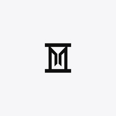 Initial letter logo M, logo template