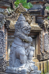 Fototapeta na wymiar Indonesia - old hindu architecture on Bali island.Traditional statues.