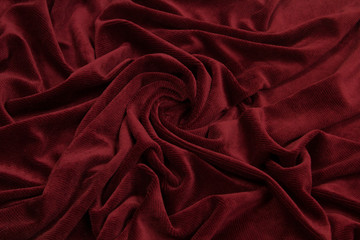 Obraz premium Velour fabric red background texture