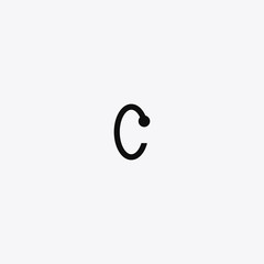 Initial letter logo c, logo template