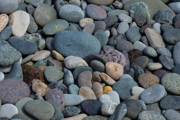 Sea and stones in the afternoon