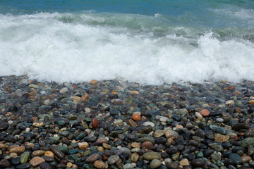 Sea and stones in the afternoon