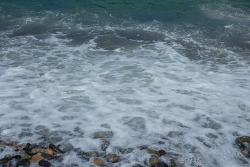 Sea and stones in the afternoon