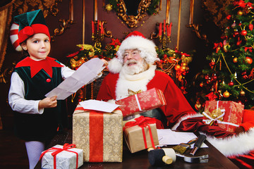 Fototapeta na wymiar analysis of Santa Claus mail